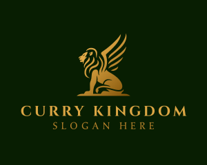 Premium Winged Lion logo design