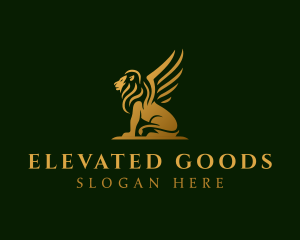 Premium Winged Lion logo design