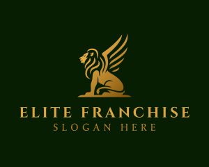 Premium Winged Lion logo design