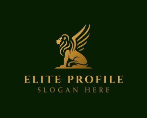 Premium Winged Lion logo design