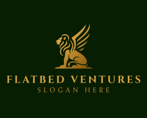 Premium Winged Lion logo design