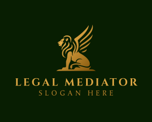 Premium Winged Lion logo design