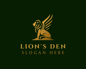 Premium Winged Lion logo