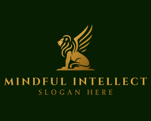 Premium Winged Lion logo design