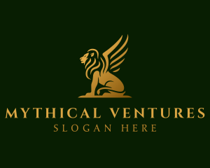 Premium Winged Lion logo design