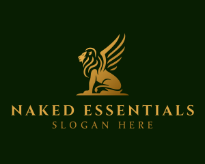 Premium Winged Lion logo design