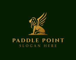 Premium Winged Lion logo design