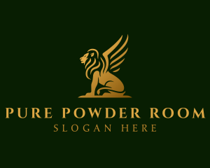 Premium Winged Lion logo design