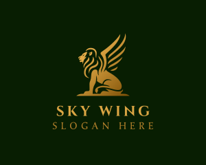 Premium Winged Lion logo