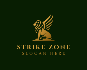 Premium Winged Lion logo design