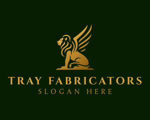 Premium Winged Lion logo design