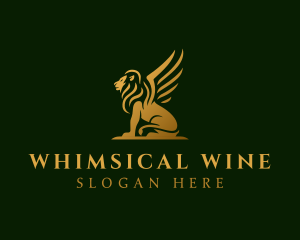 Premium Winged Lion logo design