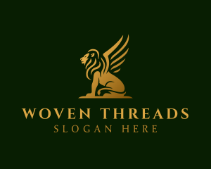 Premium Winged Lion logo design