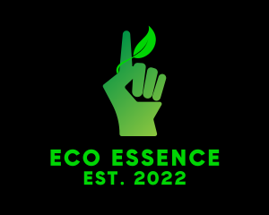 Eco Planting Hand  logo design