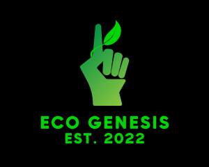 Eco Planting Hand  logo design