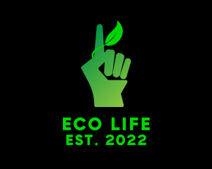 Eco Planting Hand  logo design