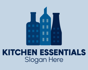 City Kitchen Bottles logo design