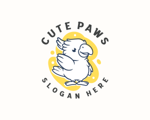 Cute Cockatoo Bird logo design