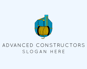 Construction Builder Spool logo design