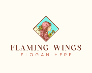 Floral Mythical Fairy logo design