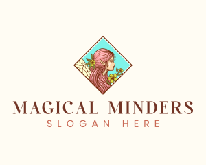 Floral Mythical Fairy logo design