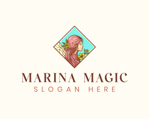 Floral Mythical Fairy logo design