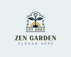 Shovel Landscaping Garden logo design