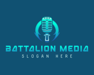 Microphone Audio Broadcast logo design