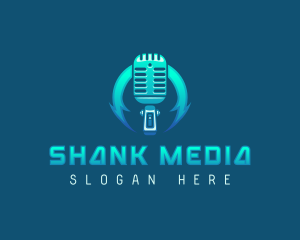 Microphone Audio Broadcast logo design