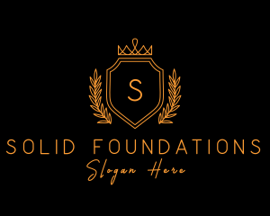 Golden Imperial Crown Letter Logo