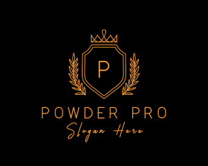 Golden Imperial Crown Letter logo design