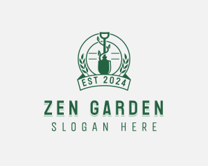 Backyard Shovel Gardening logo design