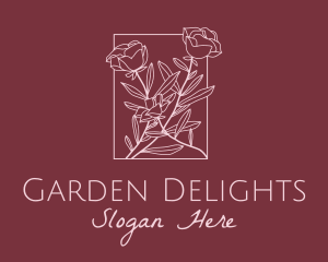 Nature Rose Garden logo design