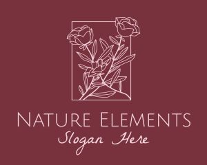 Nature Rose Garden logo design