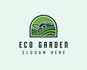 Backyard Lawn Mower Landscaping logo design