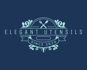 Kitchen Utensils Restaurant logo design