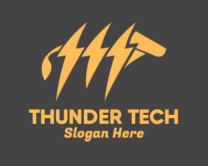 Zebra Thunder Animal logo