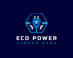 Power Plug Electricity logo design