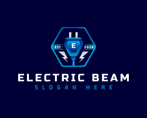 Power Plug Electricity logo design