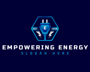 Power Plug Electricity logo design