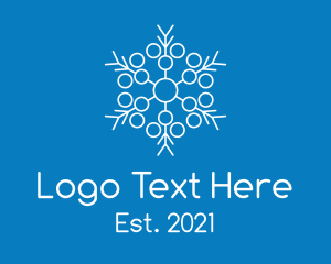 Crisp - Winter Snowflake Molecule logo design