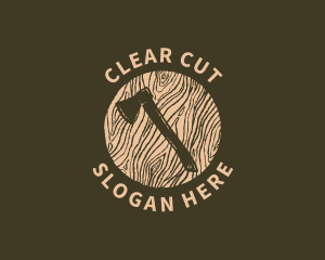 Lumberjack Wood Axe logo design