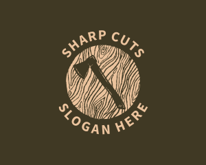 Lumberjack Wood Axe logo design