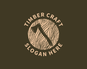 Lumberjack Wood Axe logo design