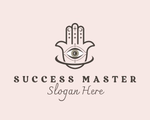 Hamsa Hand Yoga logo design