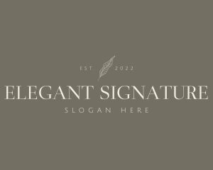 Natural Elegant Business logo design