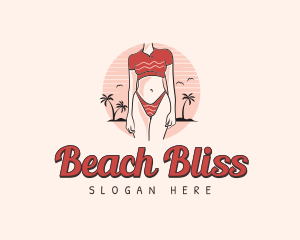 Woman Summer Vintage logo design