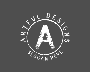 Handwritten Chalk Art Studio logo design