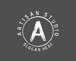 Handwritten Chalk Art Studio logo design