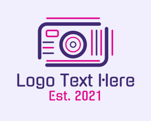 Photograph - Neon Linear Camera logo design